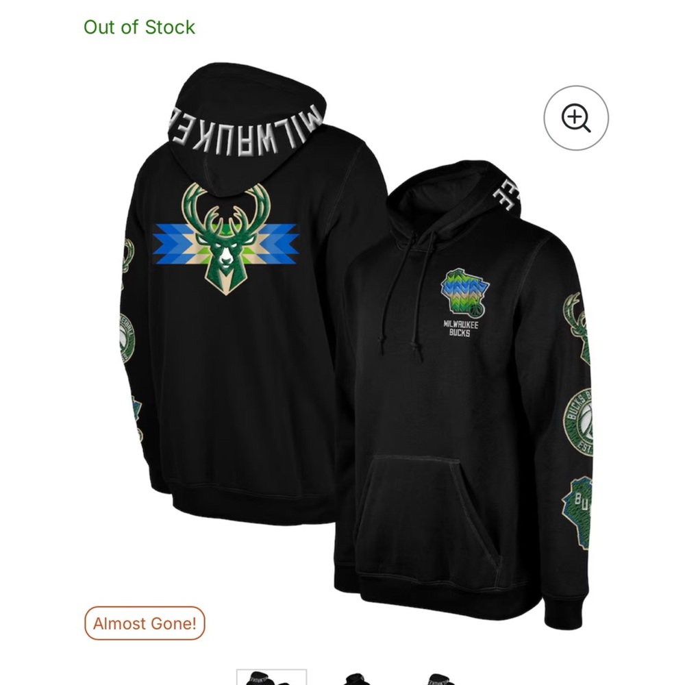 New Era Milwaukee Bucks NBA Limited Edition Patchwork Hoodie